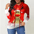 Printed Milu deer Plus Size Women's Long Sleeved Hoodies